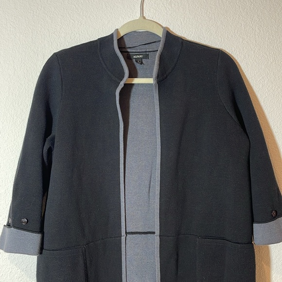 Alfani Long Cardigan With Faux Fur Trim - Picture 12 of 12